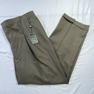 NWT Lauren Ralph Lauren Edgewood Brown Dress Pants 44x32 Total Comfort UltraFlex